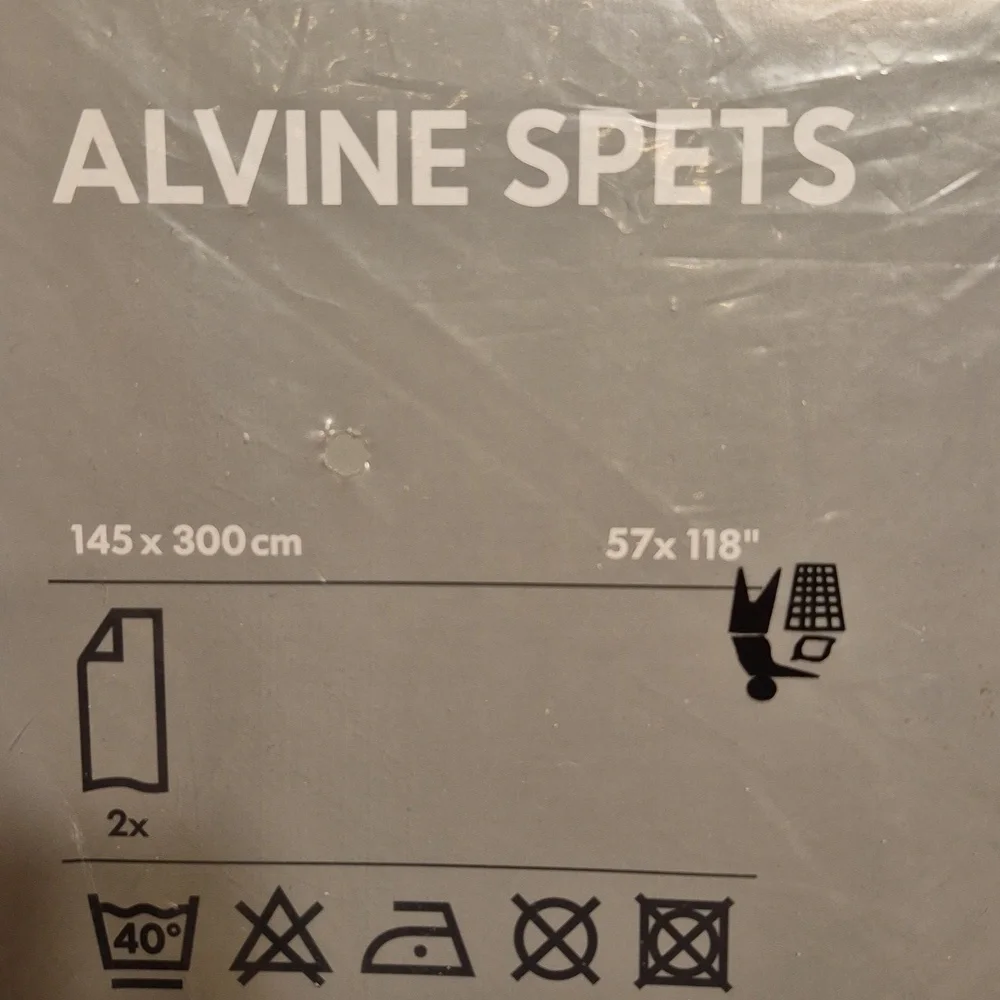 Ikea Alvine Spets White Floral Curtain Only One